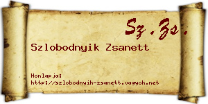 Szlobodnyik Zsanett névjegykártya